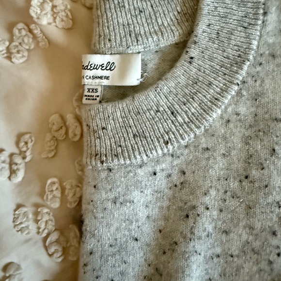 Madewell Speckled Gray Cashmere Sweater - Picture 3 of 4